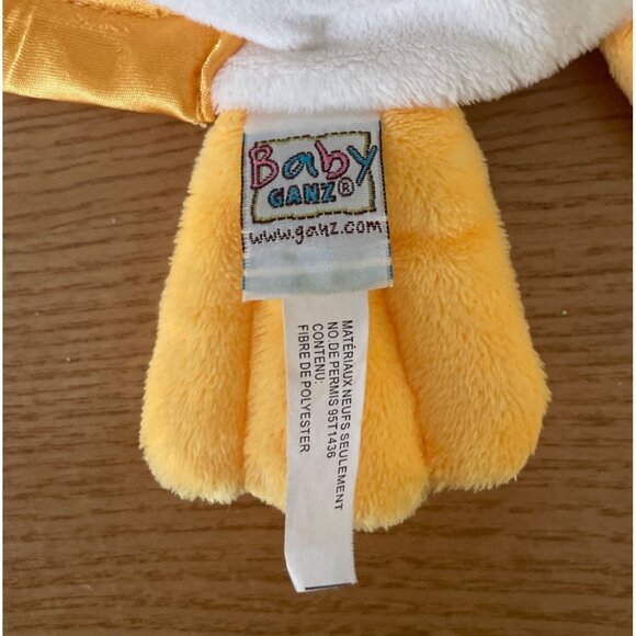 Baby Ganz Duckie Blanket Lovey Plush Security Blanket Duck Head Feet Satin HTF - Picture 6 of 10